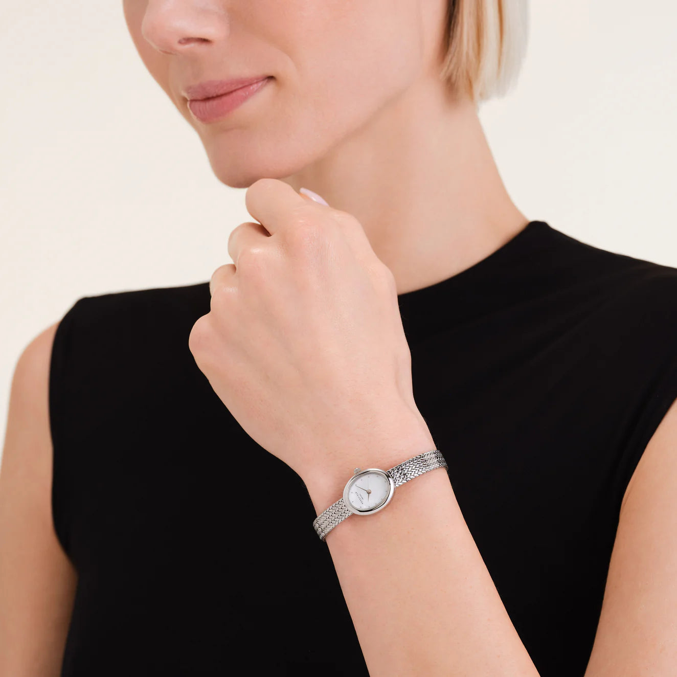 Rosefield Mini Oval Silver Ladies Watch