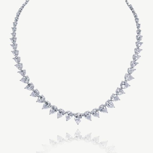 Manhattan Crystal Pear Cut Necklace