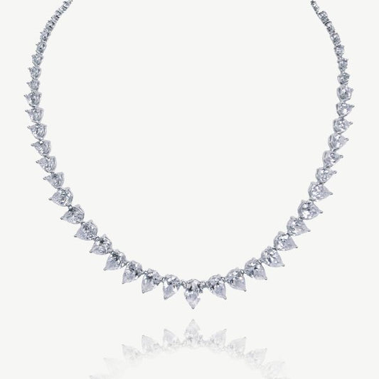 Manhattan Crystal Pear Cut Necklace