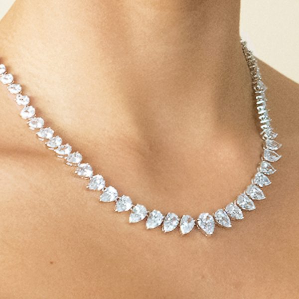 Manhattan Crystal Pear Cut Necklace