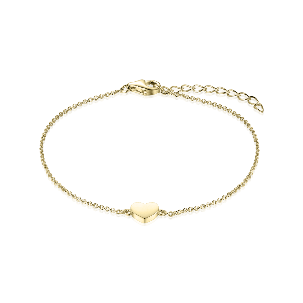 Gold Minimal Heart Bracelet