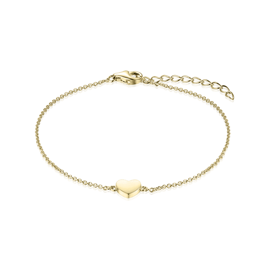 Gold Minimal Heart Bracelet