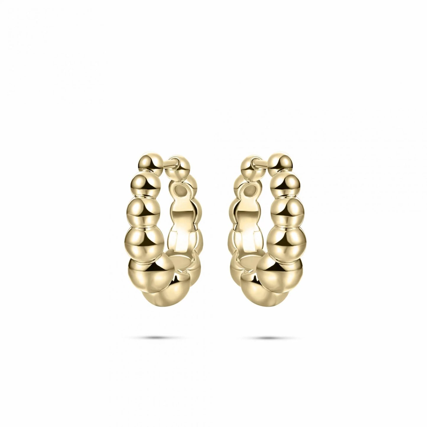 Gold Beaded Hoops