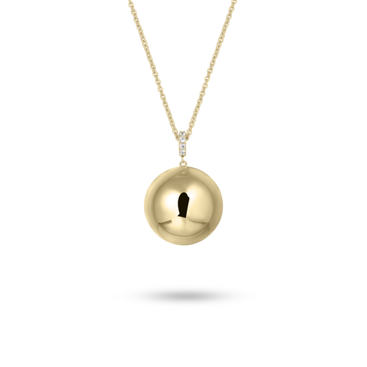 Gisser 'Modern Icon' Gold Large Bead Necklace