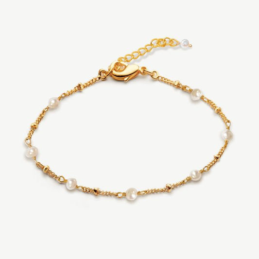 Monaco Gold Pearl Bracelet