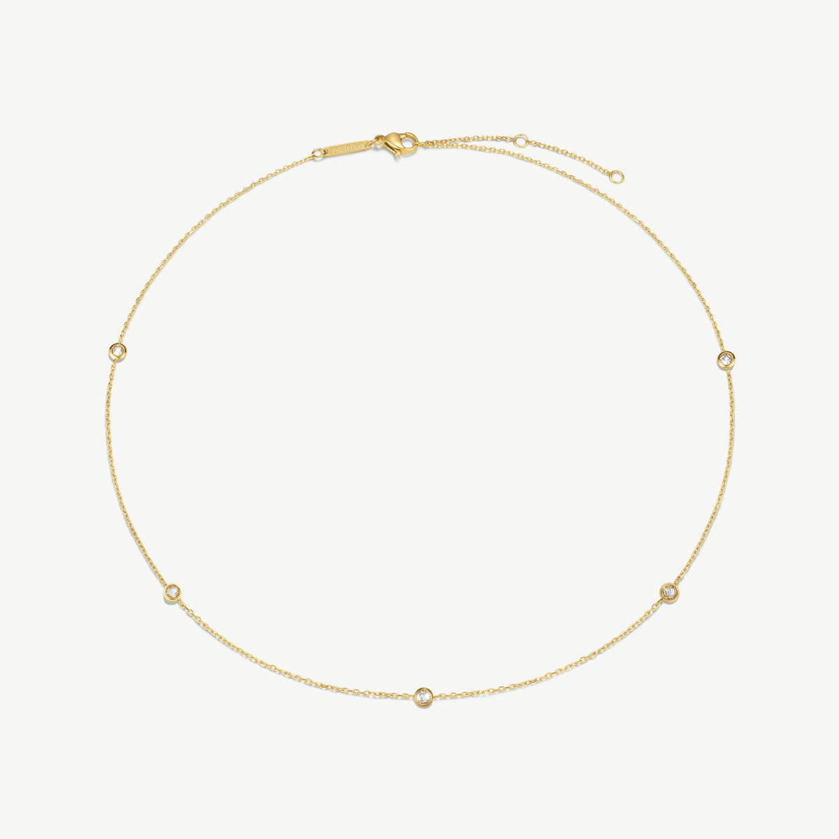 Multi Stone Chain Necklace