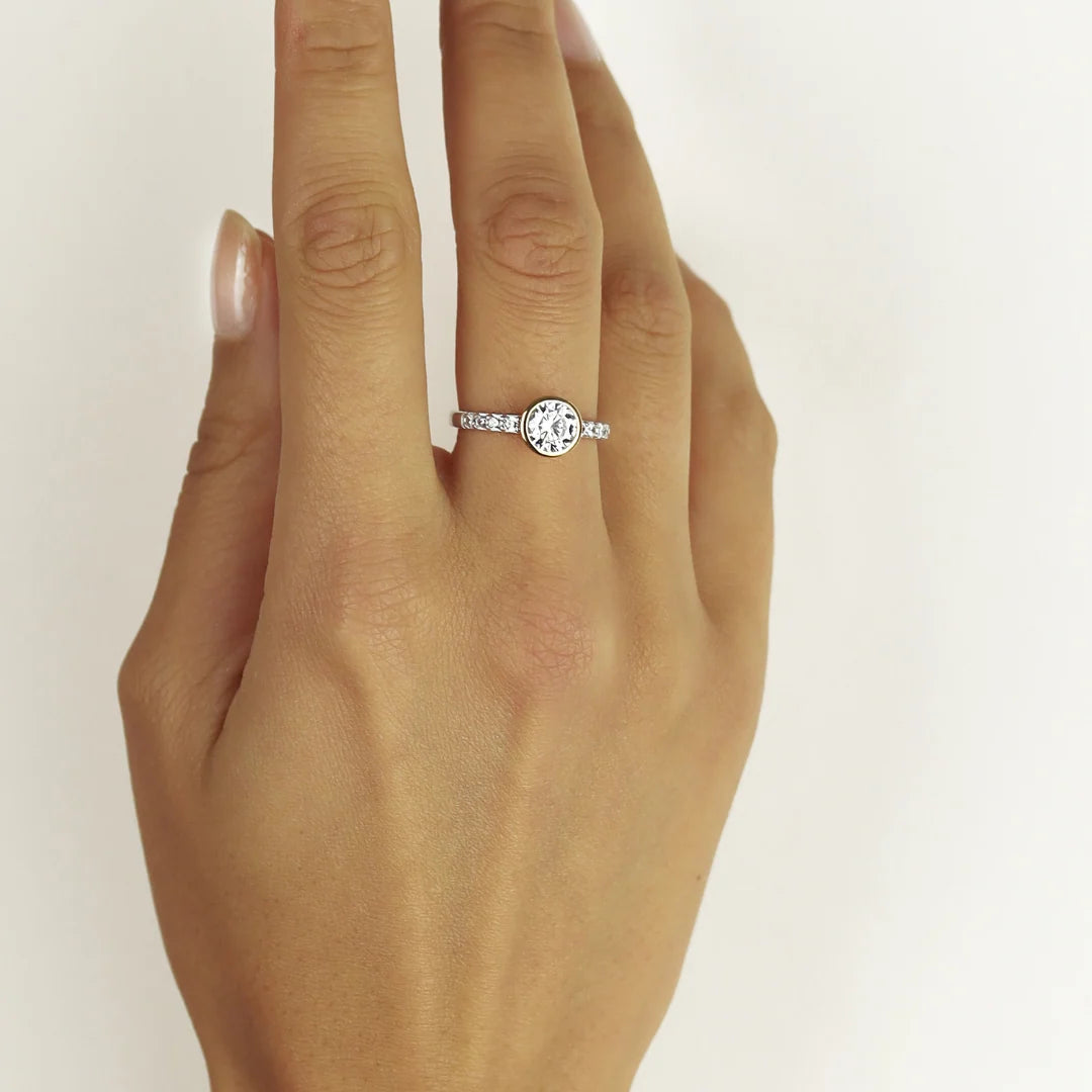 Silver Classic Solitaire Ring
