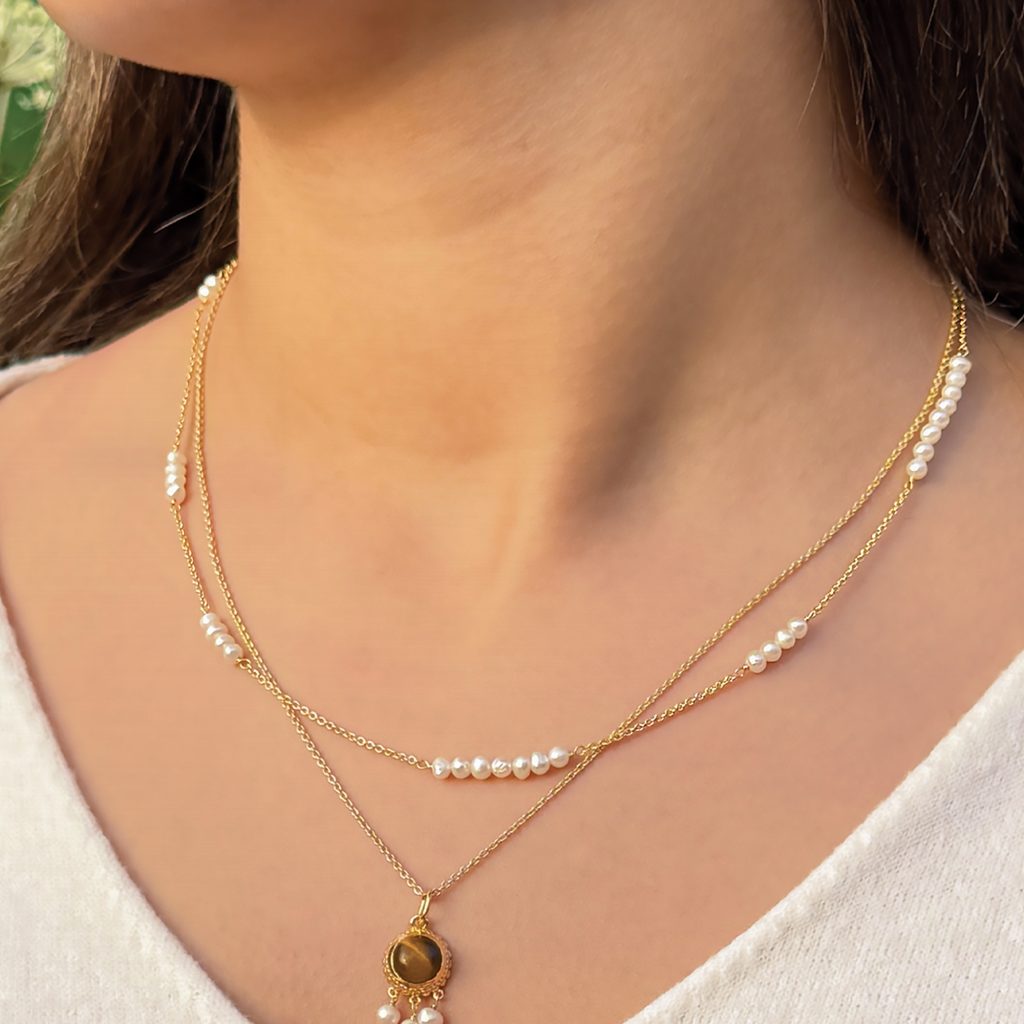 Nara Nugget Pearl Chain Necklace