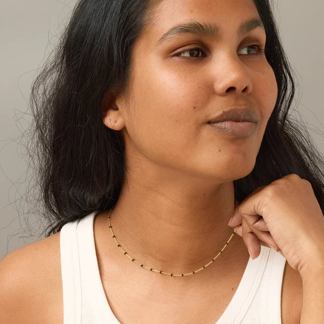 Gold Lola Necklace - Khaki