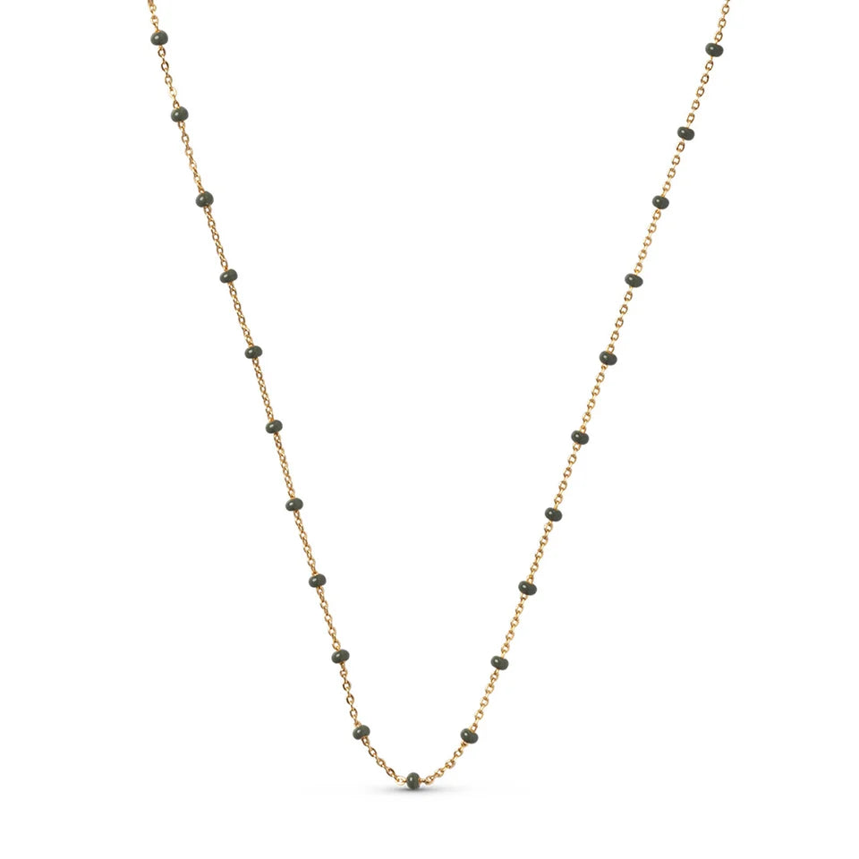 Gold Lola Necklace - Khaki