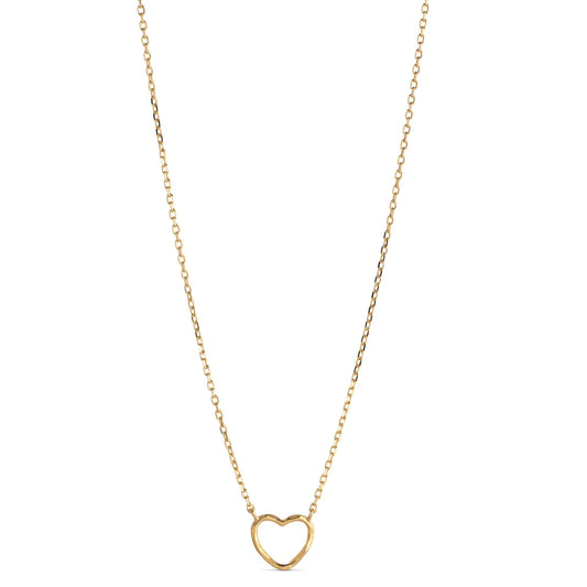 Gold Organic Heart Necklace