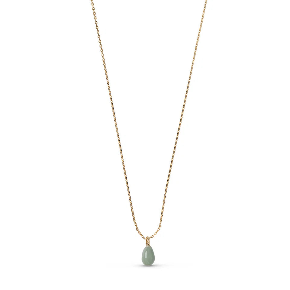 Gold Significant Enamel Necklace - Sage