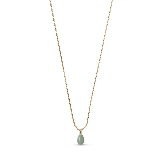 Gold Significant Enamel Necklace - Sage