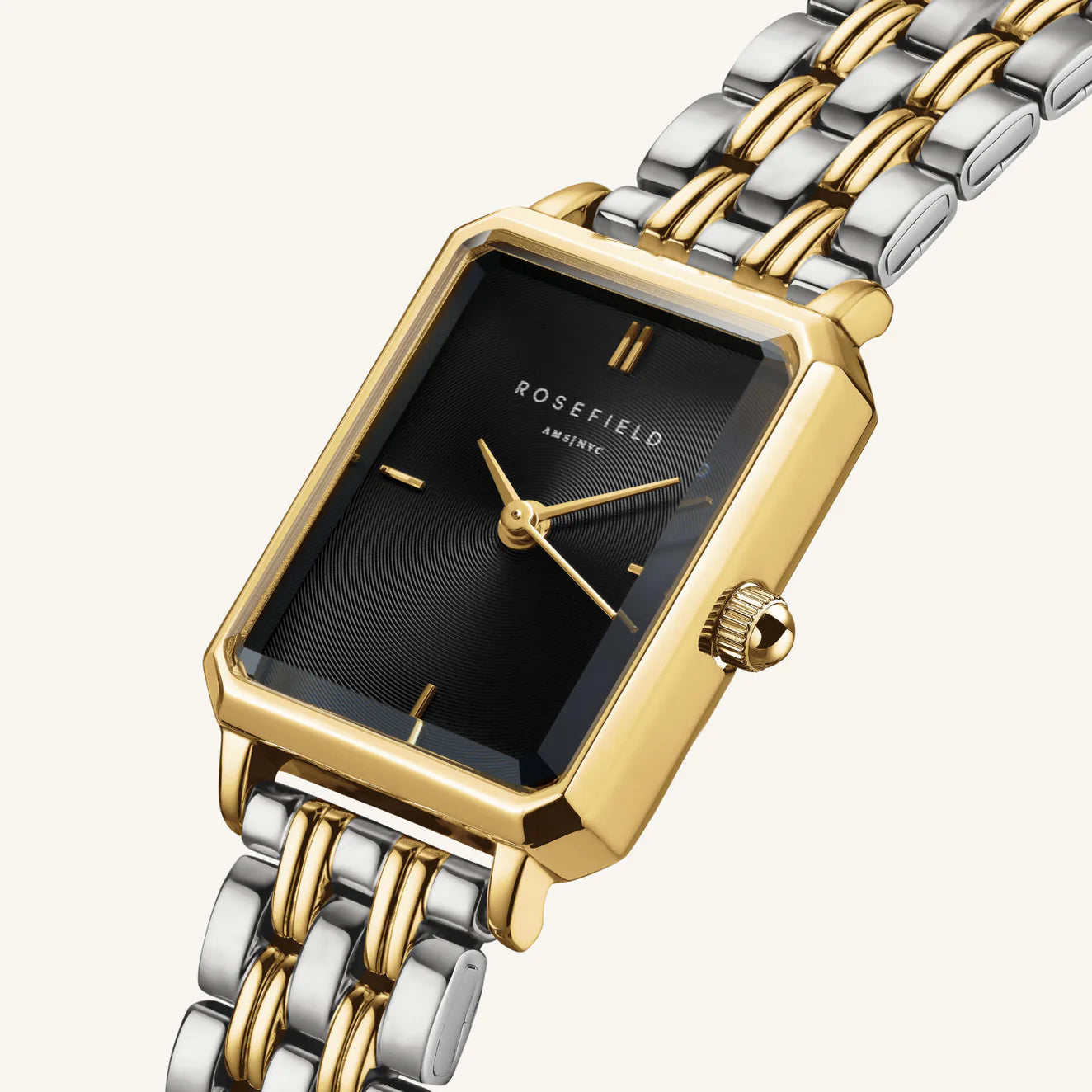 Rosefield Octagon Black Duotone Ladies Watch