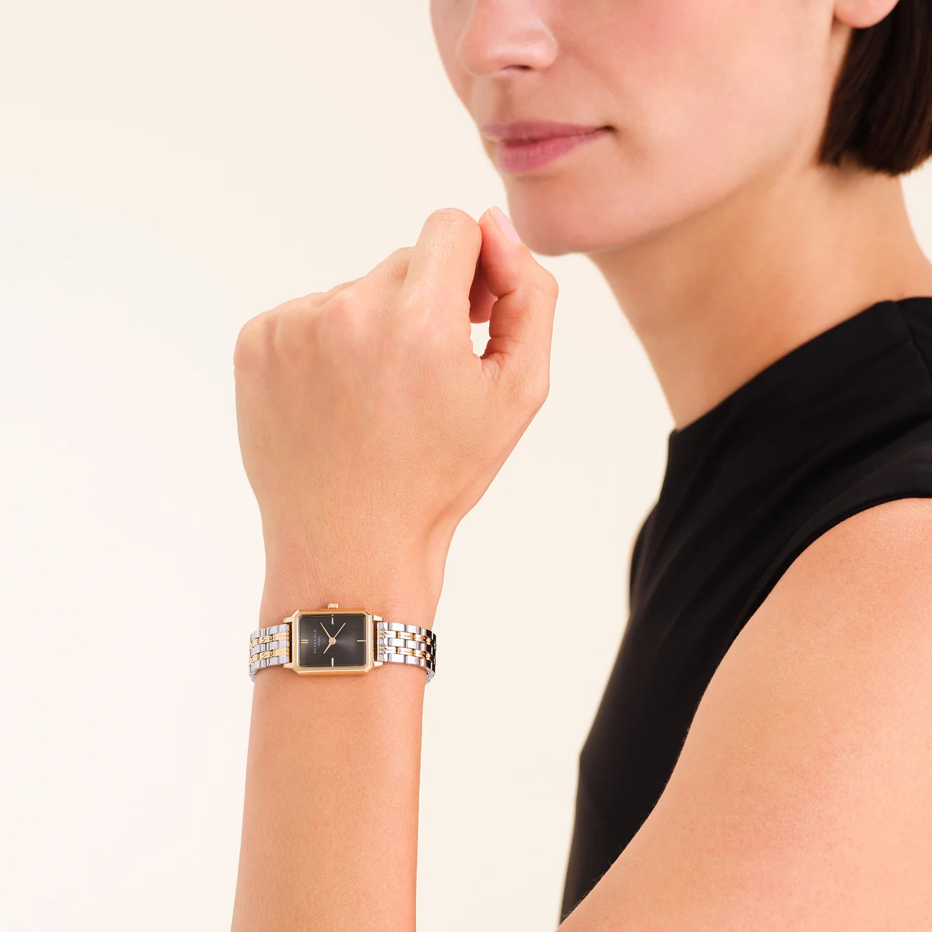 Rosefield Octagon Black Duotone Ladies Watch