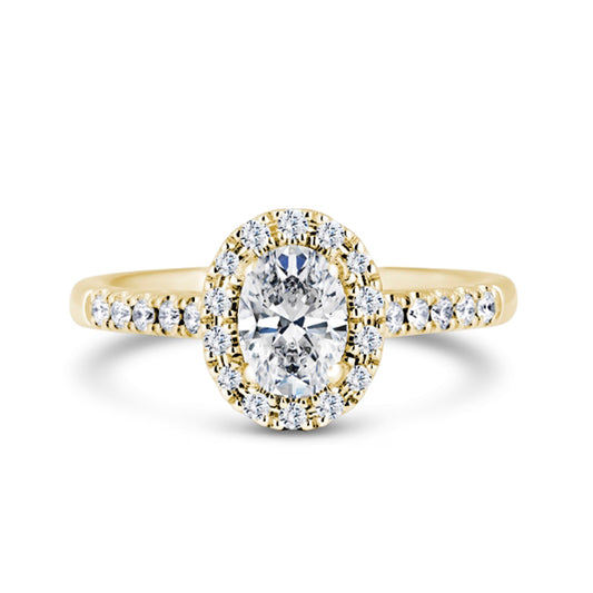 Oval Halo Diamond Ring