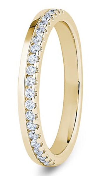 Diamond Round Brilliant Cut Offset Claw Band