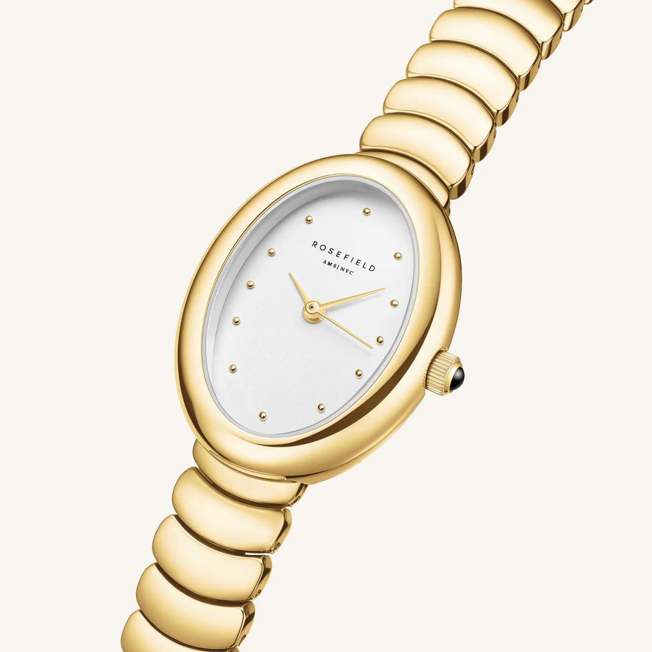 Rosefield Ladies Ovale White Gold Watch