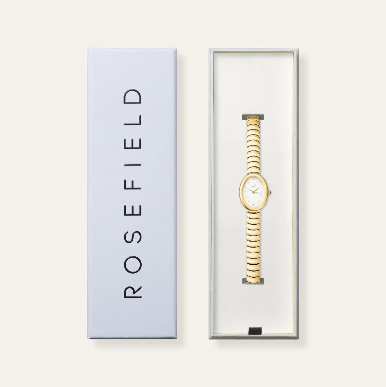 Rosefield Ladies Ovale White Gold Watch