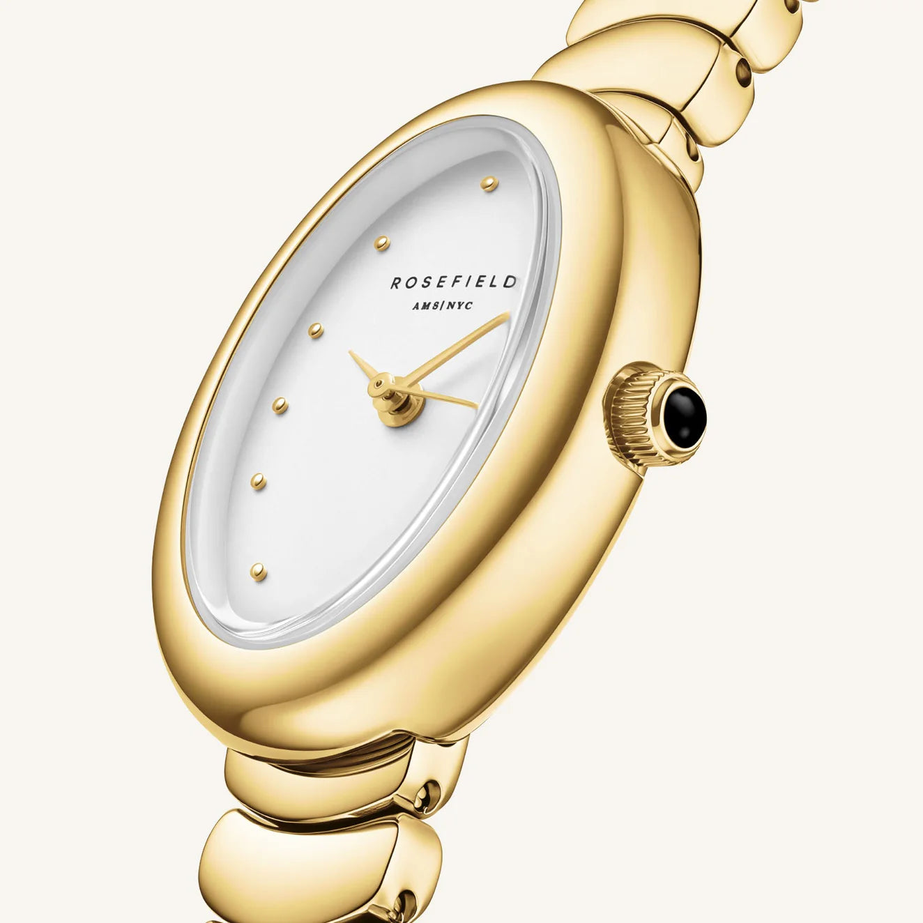 Rosefield Ladies Ovale White Gold Watch