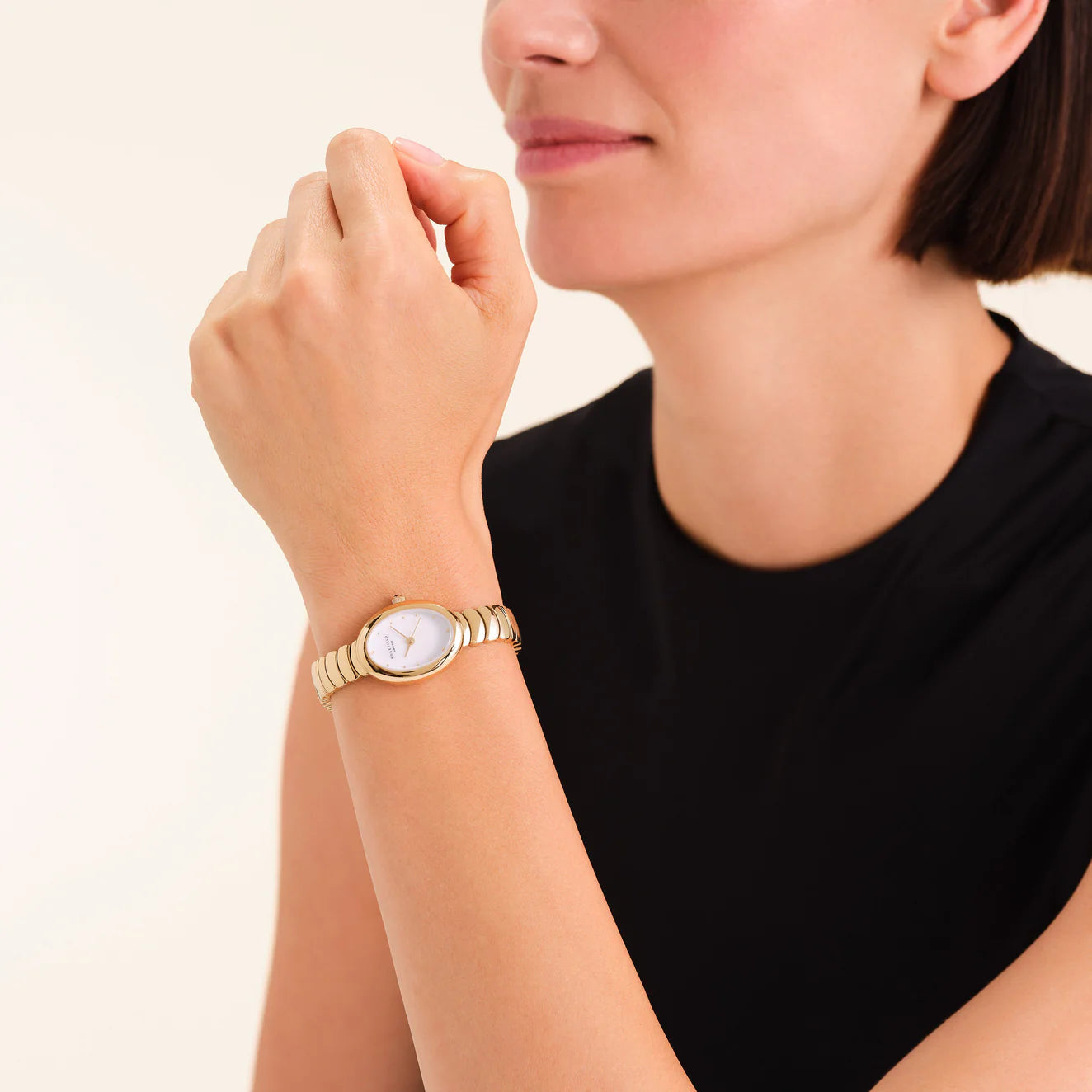 Rosefield Ladies Ovale White Gold Watch