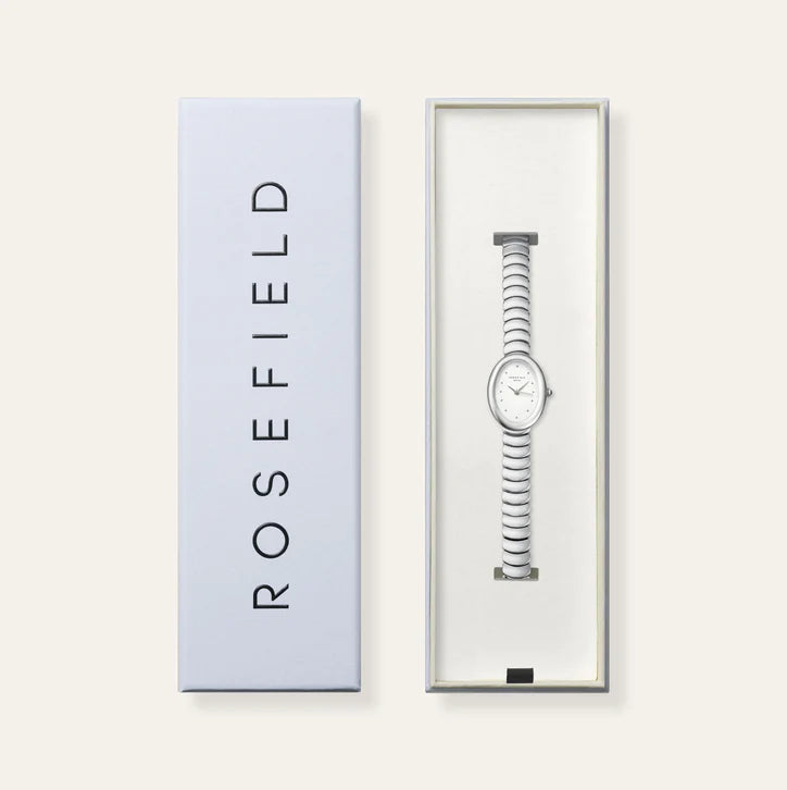 Rosefield Silver/White Oval Ladies Watch