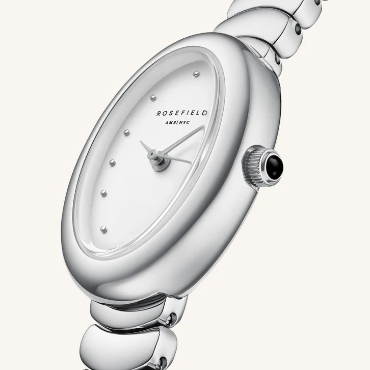 Rosefield Silver/White Oval Ladies Watch