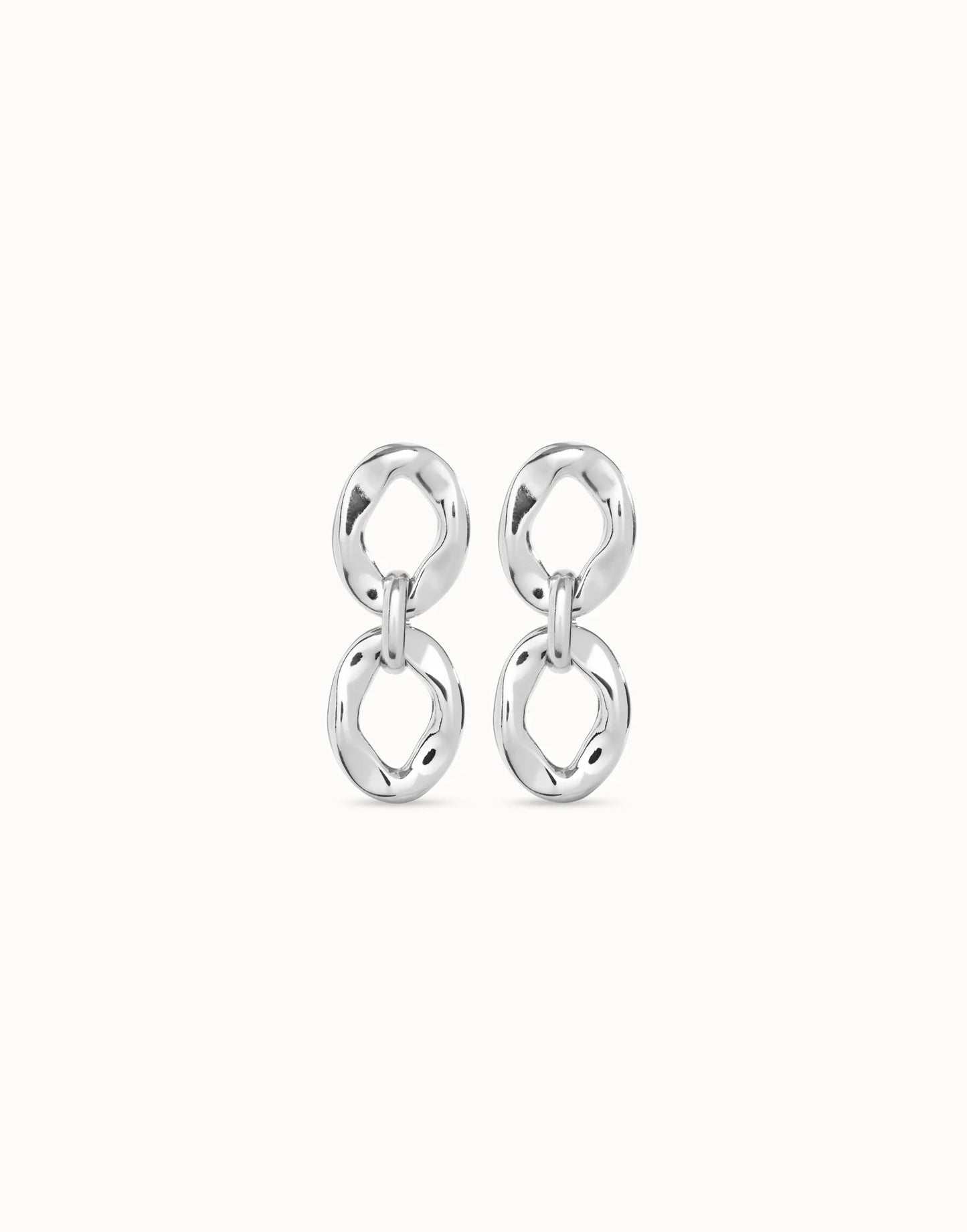 Silver Drop earrings with 2 links