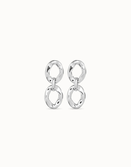 Silver Drop earrings with 2 links