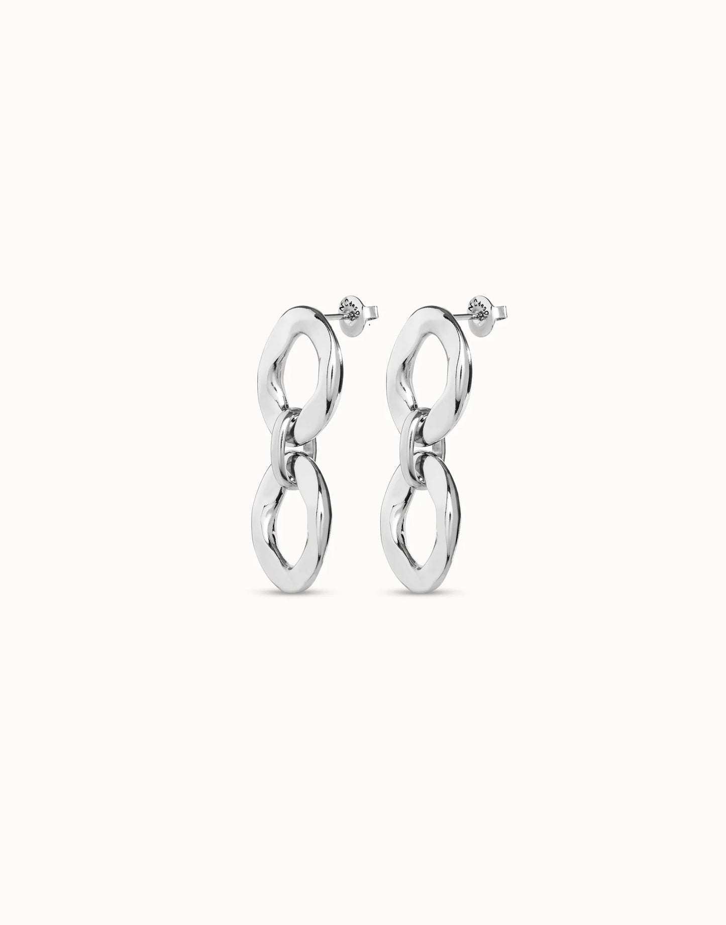 Silver Drop earrings with 2 links