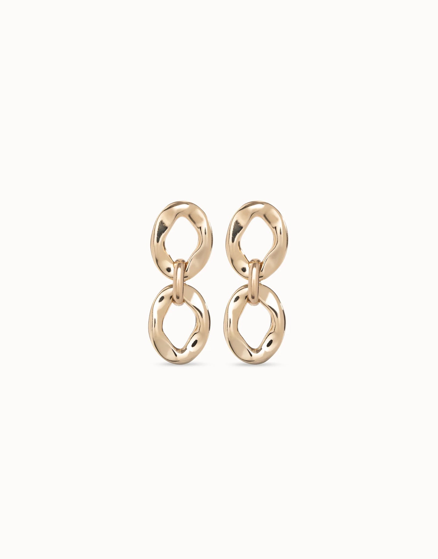 Golden Drop earrings with 2 links