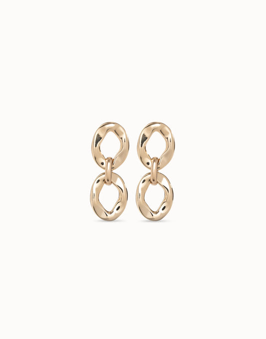 Golden Drop earrings with 2 links