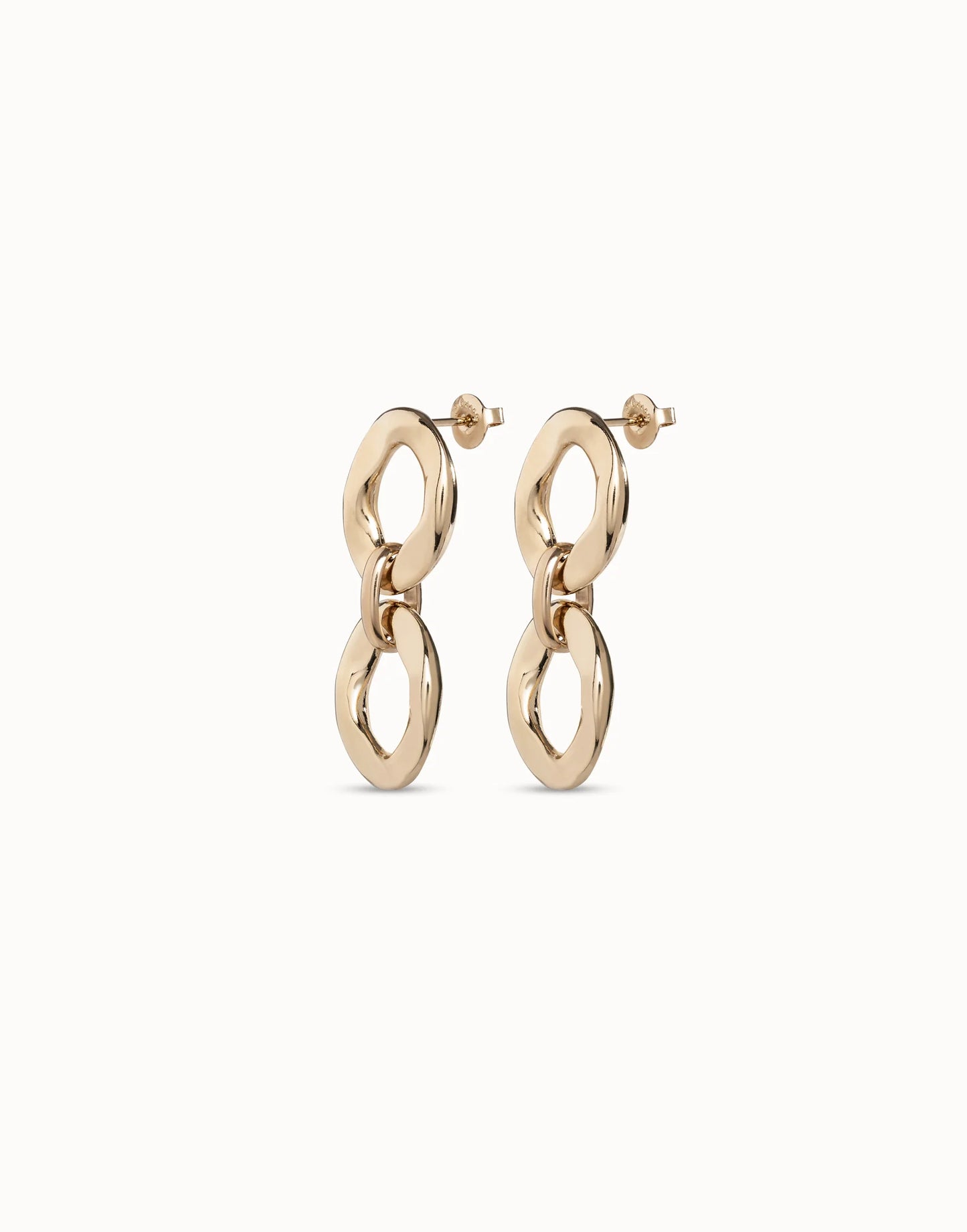 Golden Drop earrings with 2 links
