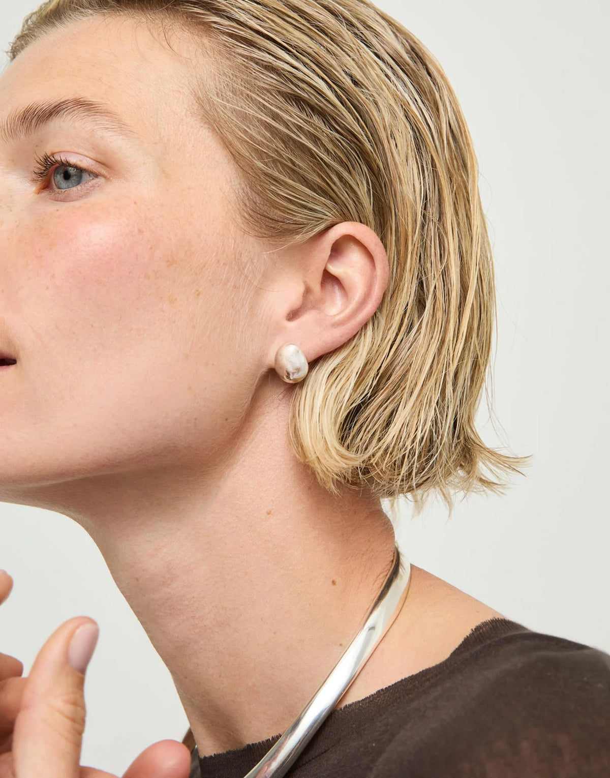 Nexis Chunky Bean Stud Earrings