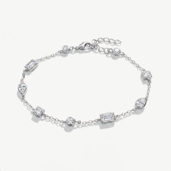 Piccadilly Rhodium Crystal Bracelet