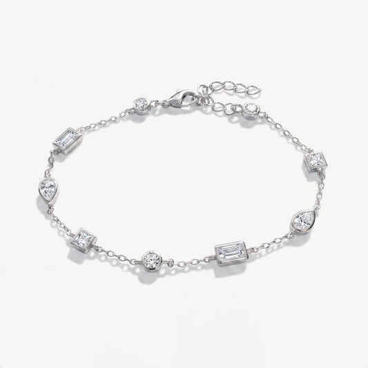 Piccadilly Rhodium Crystal Bracelet