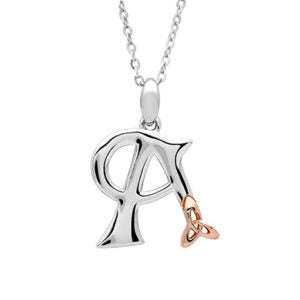 Silver Celtic Initial Necklace