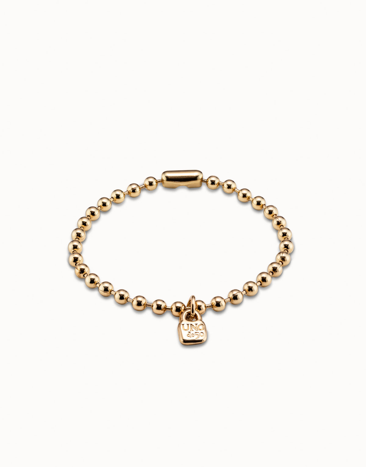 Gold Beaded charm bracelet