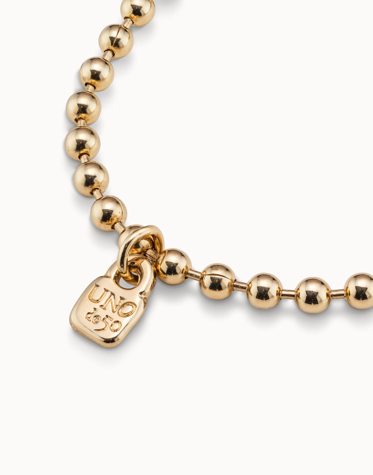 Gold Beaded charm bracelet