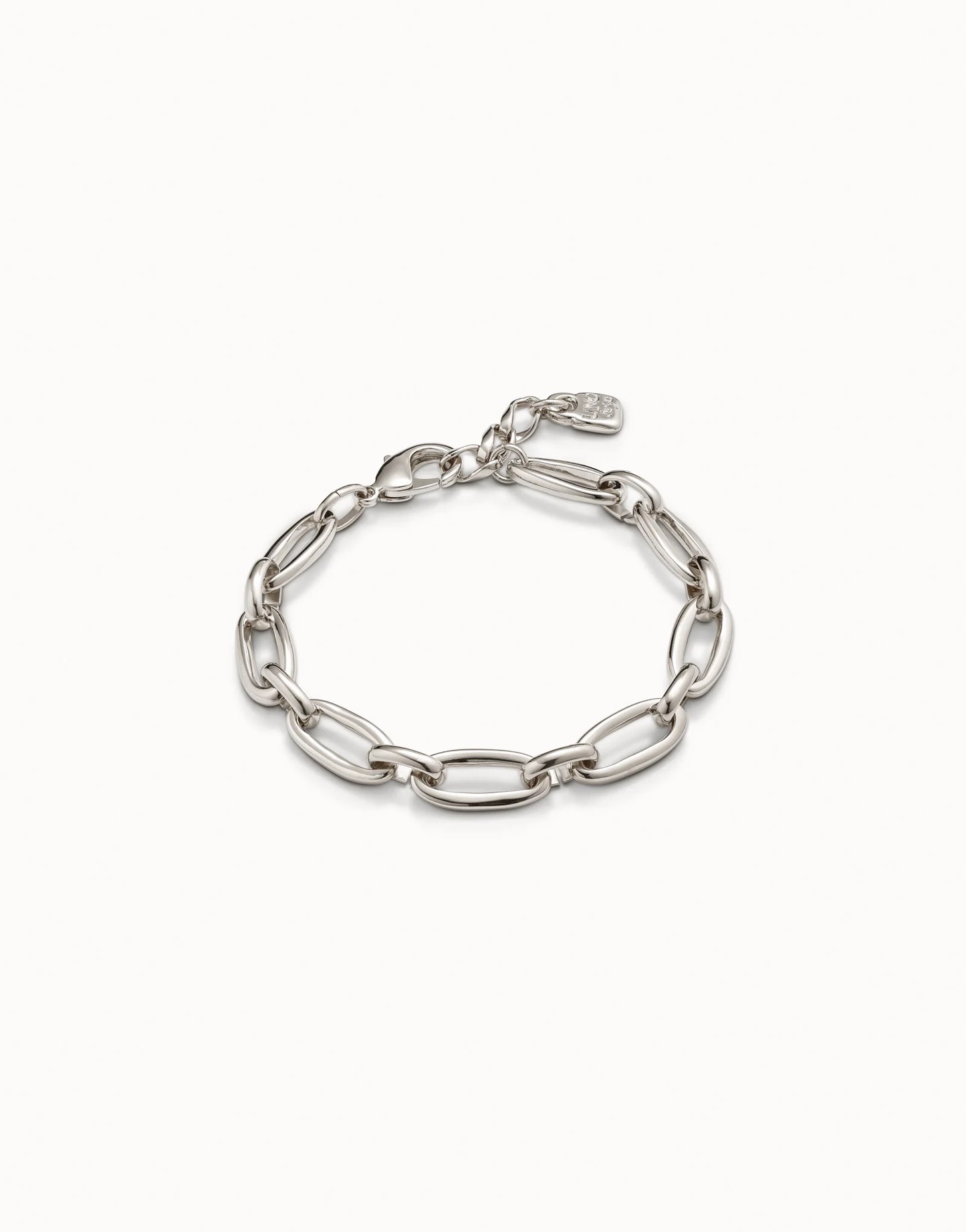 Silver Oval link chain bracelet
