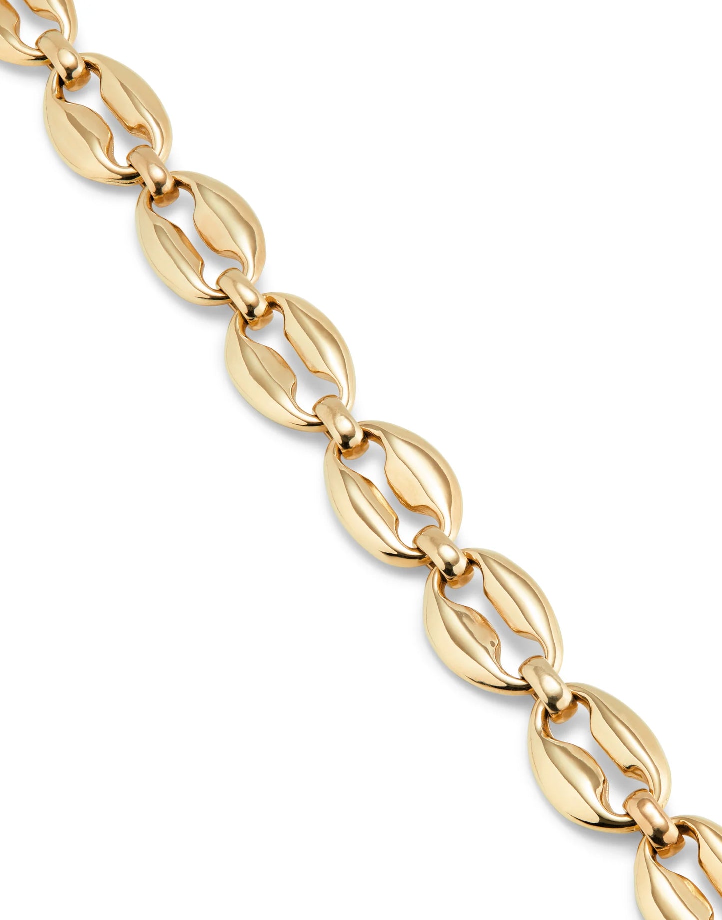Golden oval link chain bracelet