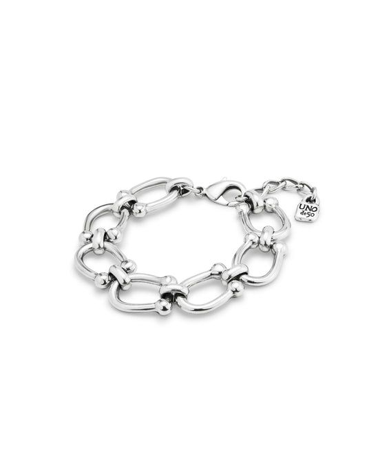 Silver U shape Link Bracelet