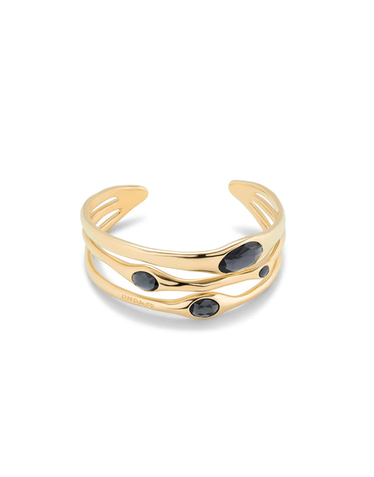 Golden Bangle with crystals