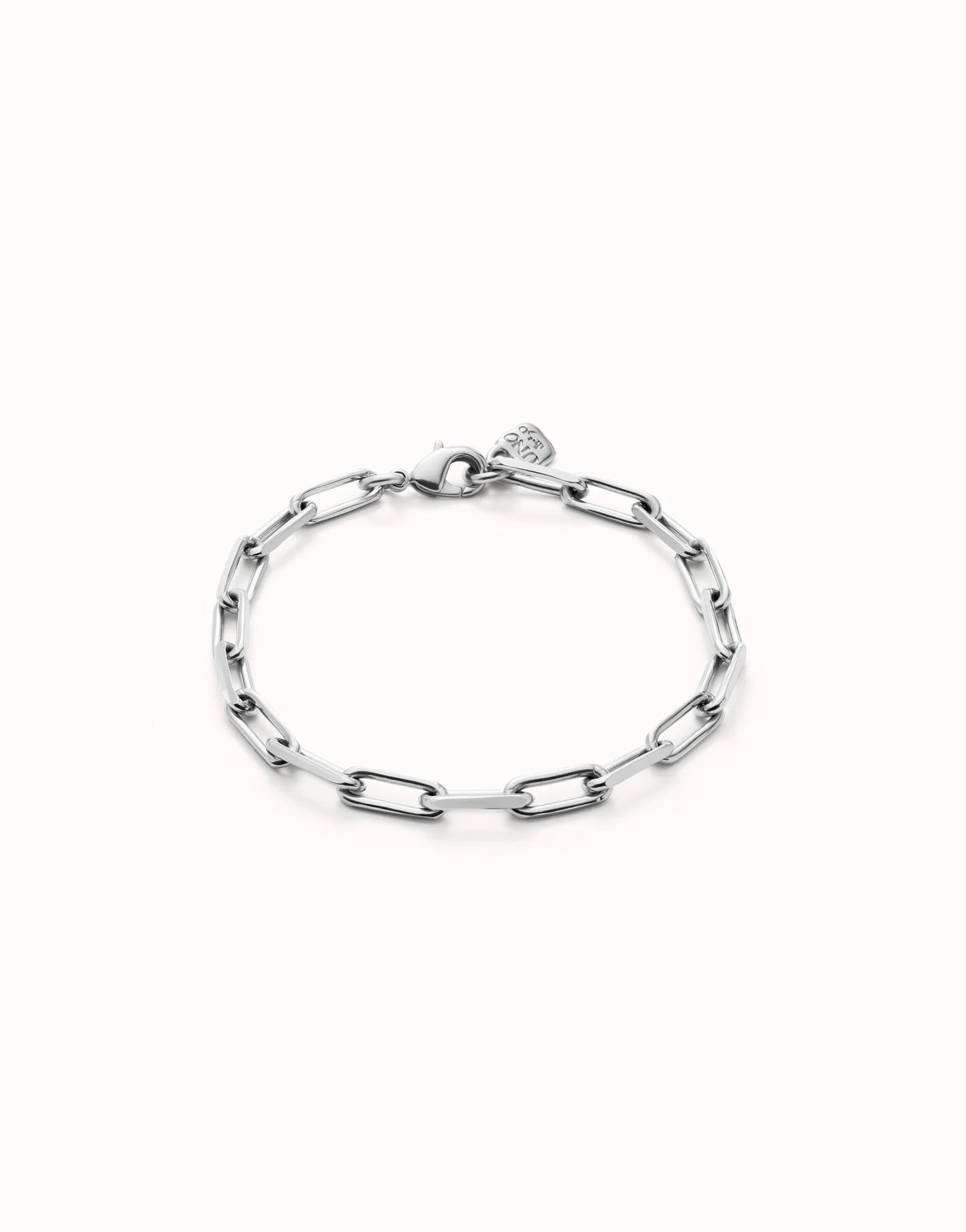 Silver Rectangular link chain bracelet