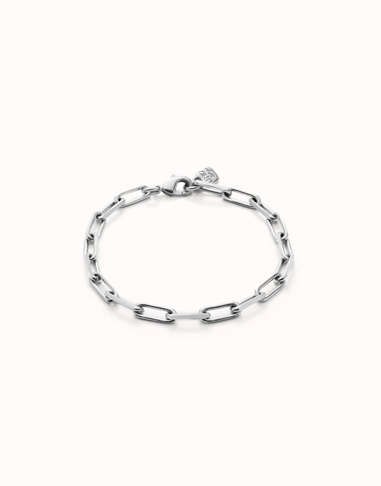 Silver Rectangular link chain bracelet