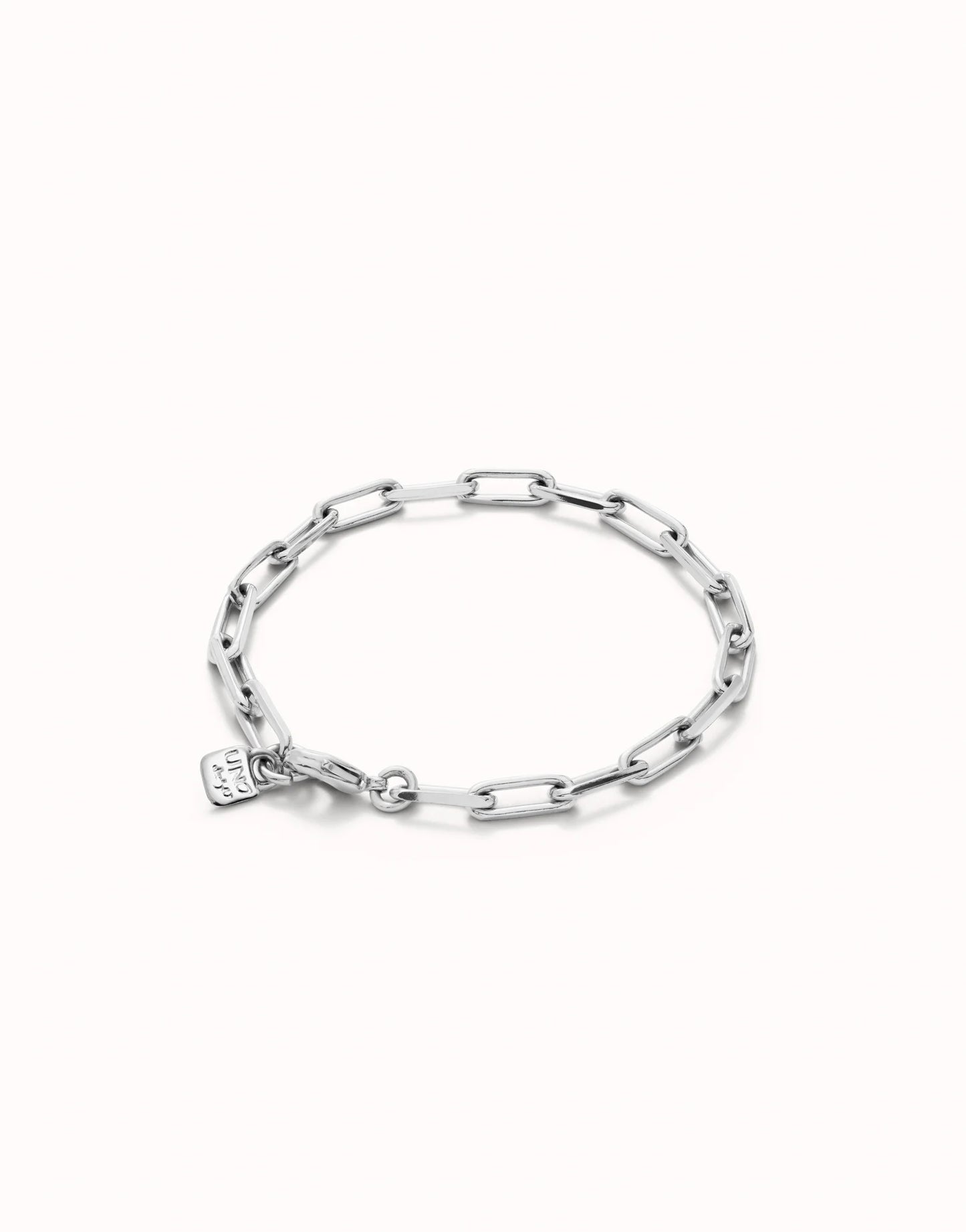 Silver Rectangular link chain bracelet