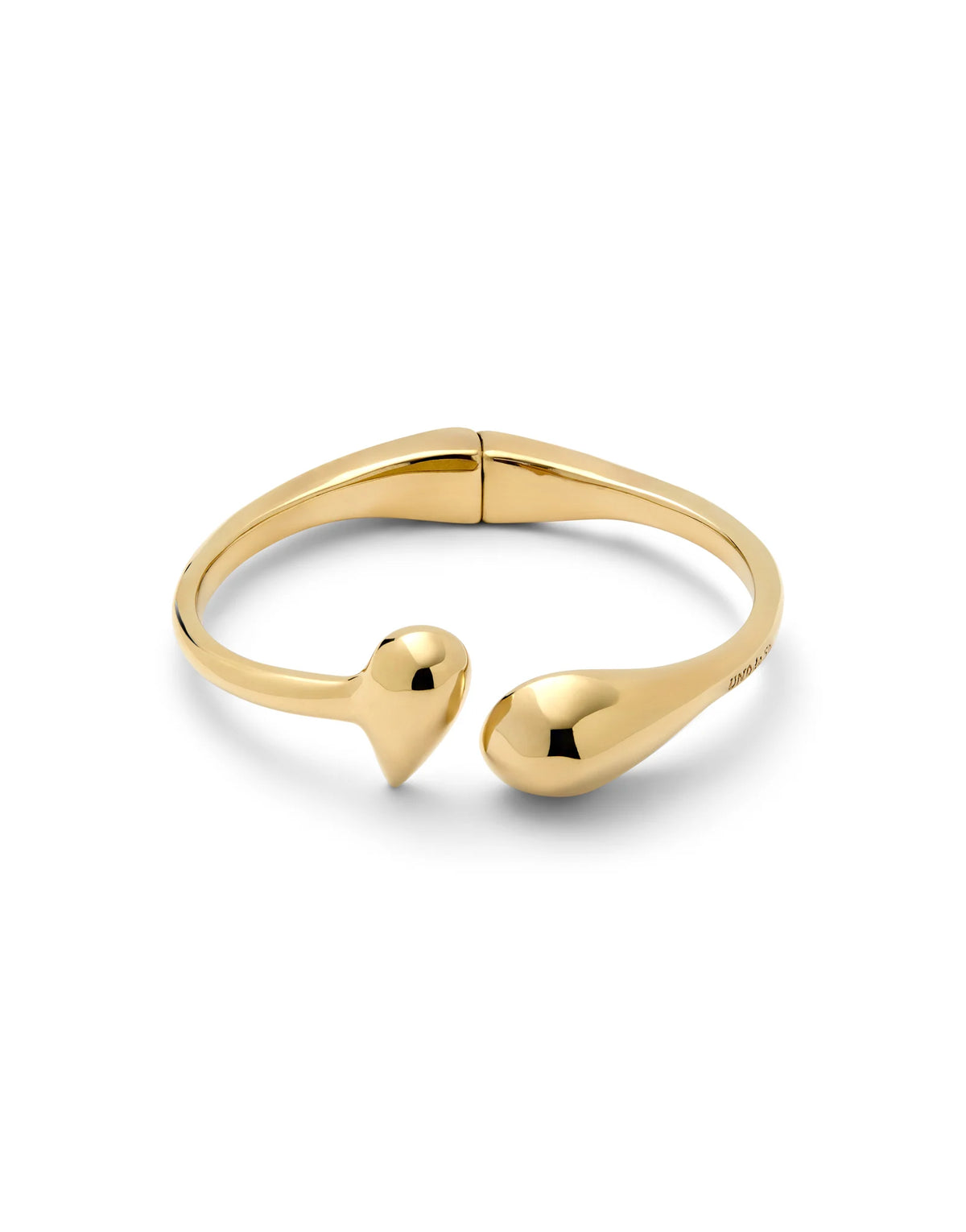 Gold Originia Bangle bracelet with rounded shapes