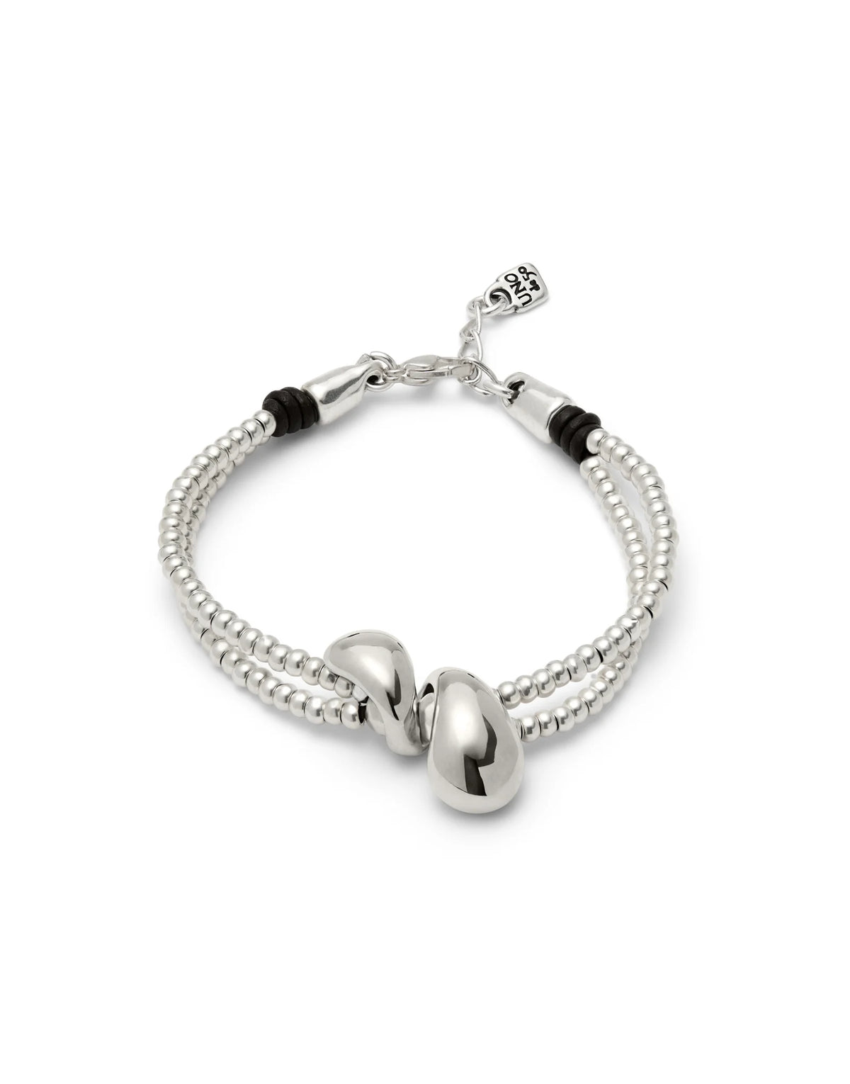 Axis Double-strand bracelet with lobster clasp and two drops
