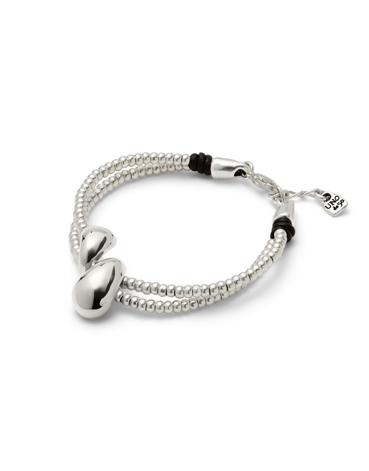 Axis Double-strand bracelet with lobster clasp and two drops