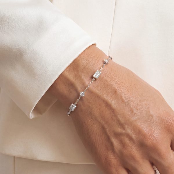 Piccadilly Rhodium Crystal Bracelet